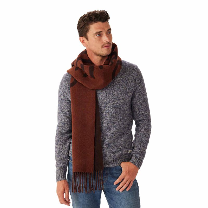 R.M. Williams Script Jacquard Wool Scarf image number 1